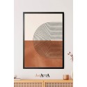 Orange Black Minimal Art Boho Style Wall Art Print Neutral Abstract Geometric