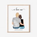 Custom Couple Illustration Gift