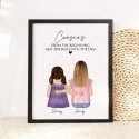 Cousin / Sister Portrait Wall Art