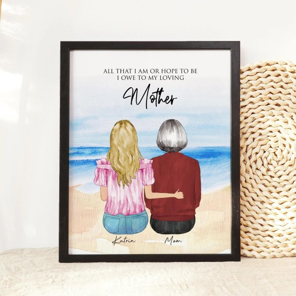 Custom Mom and Daughter Print