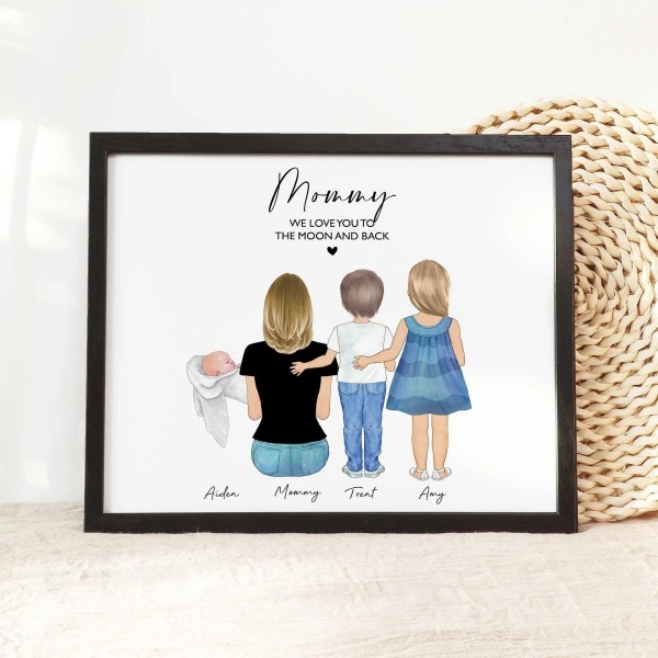Personalized Mom and Daughter Print
